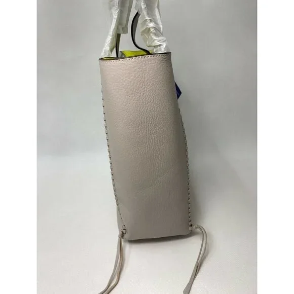 NWT Rebecca Minkoff Panama Tote in Putty  HU17GPNAT99 Beige / Neon MSRP $275 - Picture 5 of 6